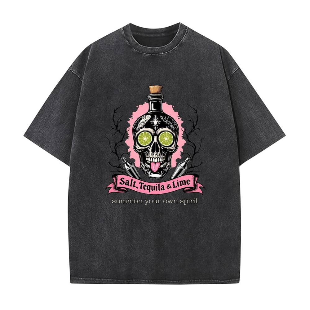 Acid washed | Vintage look oversized tequila t shirt